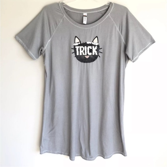 Halloween Trick Treat Sequin Cat Nightgown - Picture 7 of 9